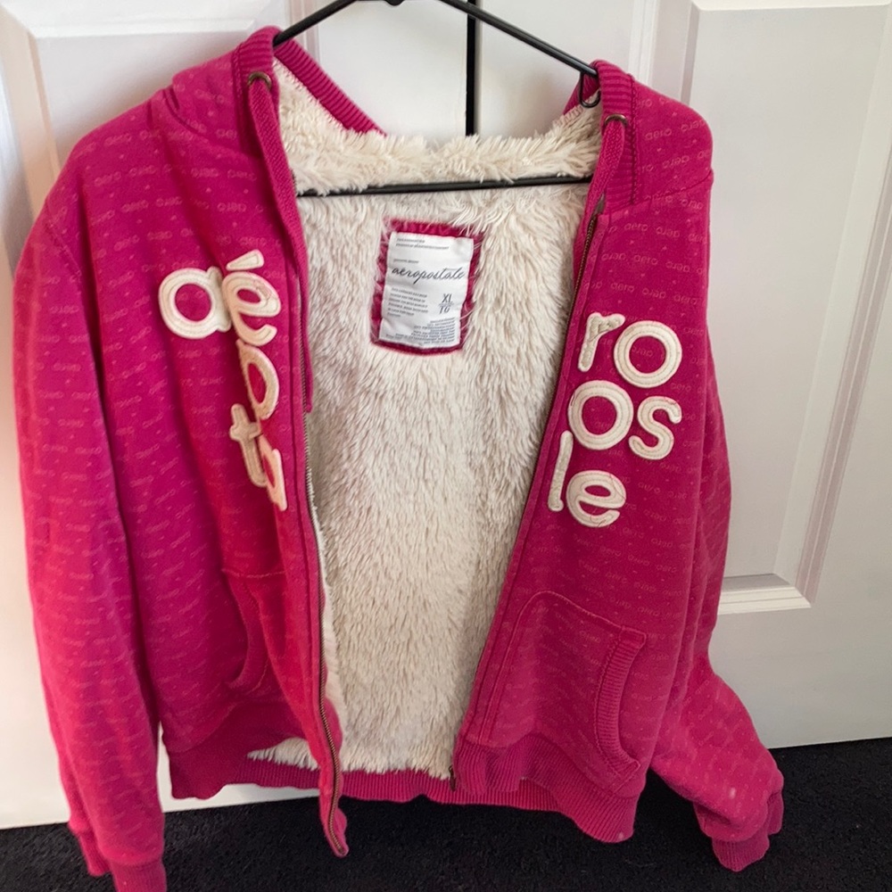 Girls faux fur zip up